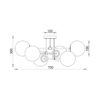 Тавански Црн Лустер Со 6 Опал Топки - BLC Ceiling Light BV01-00113