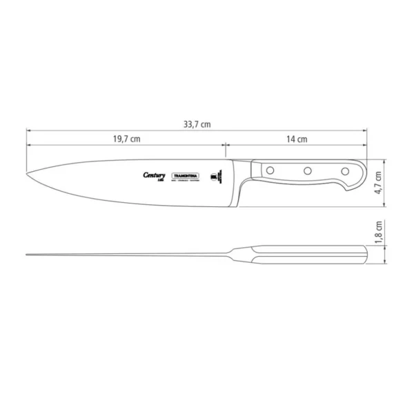 Готварски Кован Нож - Tramontina Century Chef's Knife