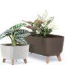 Жардиниера - Gracia Square ECO Wood Flowerpot White