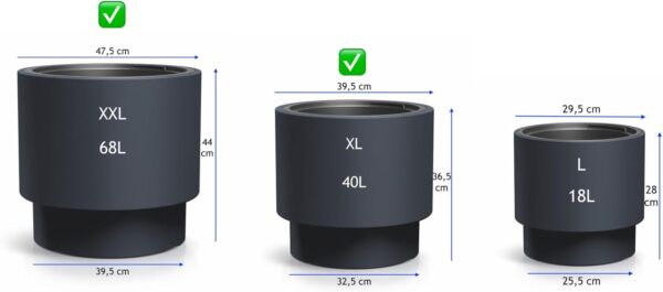 Жардиниера – Heos Flowerpot Anthracite XXL