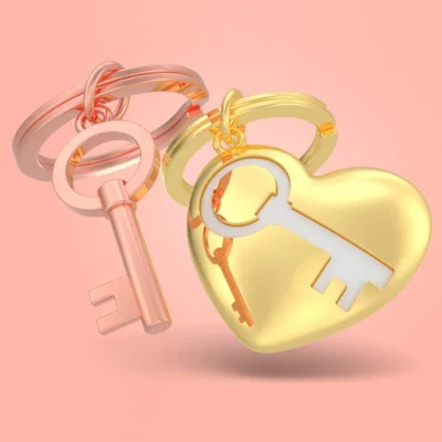 Сет Привезок – Heart & Key Keychain Belgium Jewelry